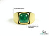 4.30 Carats Sugar Loaf Natural Emerald 18K Gold Men's Ring – May Birthstone Men Luxury Ring