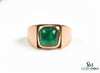 4.30 Carats Sugar Loaf Natural Emerald 18K Gold Men's Ring – May Birthstone Men Luxury Ring