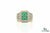 Emerald Diamond Wedding Band: 18k Gold May Birthstone Ring -Christmas Gift Ring