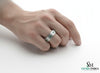 Men's Wedding Natural Emerald Band Ring In 14k Solid Gold Men's Gift Emerald Band