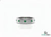 Men's Wedding Natural Emerald Band Ring In 14k Solid Gold Men's Gift Emerald Band