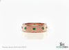 Men's Wedding Natural Emerald Band Ring In 14k Solid Gold Men's Gift Emerald Band