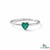 0.80 Carats Natural Emerald Solitaire Ring - 14k Solid Gold Gold Women Wedding Anniversary Gift Ring