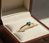 0.80 Carats Natural Emerald Solitaire Ring - 14k Solid Gold Gold Women Wedding Anniversary Gift Ring