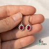 Oval Ruby & Diamond Accent Leverback Earrings - Fine Jewelry Gift for Women