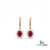 Oval Ruby & Diamond Accent Leverback Earrings - Fine Jewelry Gift for Women