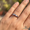Round Blue Sapphire and Diamond Ring - Sophisticated Fine Jewelry