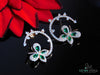 1.80 carat 14k Gold Marquise Emerald Butterfly Huggie Earrings Natural Emerald &amp; Diamond