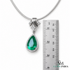3.50 carat Radiant Teardrop Emerald Pendant Pear Cut Green Gemstone Brilliance