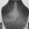Classic 2.30 carat Emerald cut Natural Emerald Pendant Necklace in 14K Gold Gift for Her
