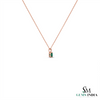Classic 2.30 carat Emerald cut Natural Emerald Pendant Necklace in 14K Gold Gift for Her