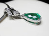 3.50 carat Radiant Teardrop Emerald Pendant Pear Cut Green Gemstone Brilliance