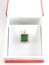 10.40 carat Modern and Elegant Natural Octagon Emerald Pendant in 14K Gold