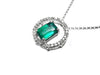 Elegant Green Natural Emerald and Diamond Circle Pendant – Fine Gold Jewelry