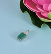 2.20 carat Emerald-Cut Natural Emerald Pendant Necklace in 14K Gold with Diamond Accents