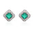 1.90 carat Octagon cut natural emerald earrings for woman's 14k solid gold earrings gift for woman's