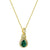 1.30 carat Infinity Teardrop Natural Emerald Pendant with Diamond Accents in 14K gold