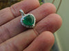 2.20 carat Genuine Emerald Heart Pendant with Diamond in 14K Gold