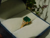 Modern Natural Emerald Cut Natural Emerald Ring with Diamond 4 carat Engagement Ring