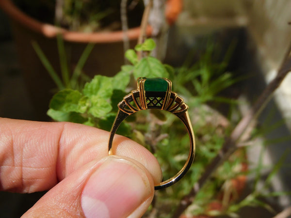 Modern Natural Emerald Cut Natural Emerald Ring with Diamond 4 carat Engagement Ring
