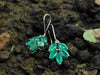 1.80 carat Marquise Shaped Genuine Emerald Leaf Drop Dangle Earrings