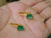 3 carats Emerald cut natural emerald stud earrings Rectangular Gemstone Drops