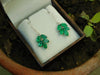 1.80 carat Marquise Shaped Genuine Emerald Leaf Drop Dangle Earrings