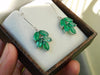 1.80 carat Marquise Shaped Genuine Emerald Leaf Drop Dangle Earrings