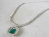 10.10 carat Glamorous Natural Emerald Halo Pendant Necklace Sparkling Diamond Setting