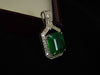 8.10 carat Stunning Natural Emerald Pendant Emerald Cut Green Gem with Diamond Halo Glow