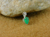 1.90 carat Natural Teardrop Emerald Pendant Necklace in 14k Gold with Diamond Accent