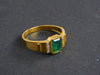 2.80 Carats Natural Emerald Men's Ring In 18K Solid Gold Men's Wedding Emerald Cut Mens Ring