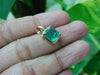 4.10 carat 14K Gold Emerald cut Natural Pendant Necklace Timeless Emerald Jewelry