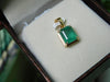 4.10 carat 14K Gold Emerald cut Natural Pendant Necklace Timeless Emerald Jewelry