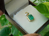 4.10 carat 14K Gold Emerald cut Natural Pendant Necklace Timeless Emerald Jewelry