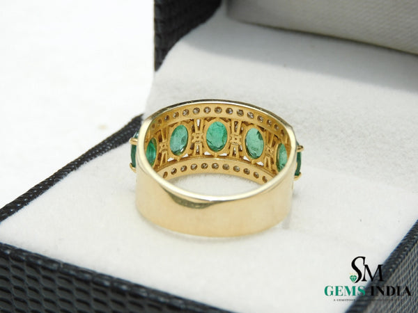 Oval Shape Women Engagement Ring Gold Statement Cocktail Ring For Women