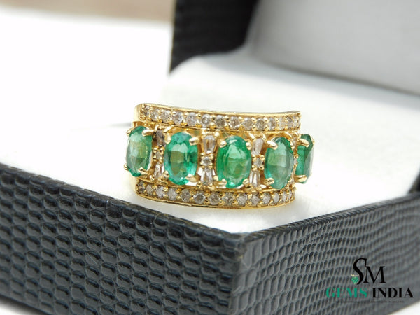Oval Shape Women Engagement Ring Gold Statement Cocktail Ring For Women