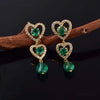 Romantic Natural Emerald Heart Necklace Green Gemstone with Diamond Frame Symbol of Love and Elegance