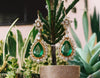 2.70 Carat Pear-Shaped Natural Emerald Tear Drop Earrings with Diamond Halo Dangle Earrings