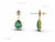 Exquisite Pear Cut Natural Emerald Dangle Earrings with Diamond Halo for Special Occasions