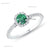 Cushion Cut Natural Emerald 1.10 carat Engagement Ring in 14K Gold Unique Anniversary gift for her
