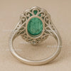 5.80 Carats Oval cut Natural Zambian Emerald And Diamond Engagement Ring in 18K gold