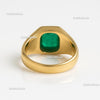 Natural Emerald And Triangle Diamond Ring 10.20 Carats Engagement Ring in 14K gold