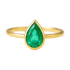 1.33 Carats Natural Emerald And Diamond Ring For Woman's in 14k Solid Gold