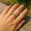 0.90 carat 14k Gold Rainbow Sapphire Eternity Band Ring Zambian Gemstone