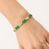 Oval Shape Natural Emerald Diamond Tennis Bracelet Green Gemstone Jewelry