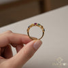 2.70 carat Colorful Natural Sapphire Diamond Band Oval Half Eternity Ring