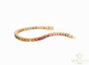 Rainbow Sapphire Tennis Bracelet 14k Gold Round Natural Multi Gemstone
