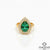 Pear Shape 2.90 carat Natural Emerald And Diamond Engagement Ring 18K Solid Gold May Birthstone Ring
