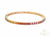 Rainbow Sapphire Tennis Bracelet 14k Gold Round Natural Multi Gemstone
